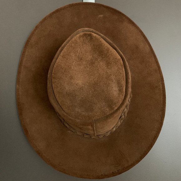 Henschel Hats 100% Leather Western Wide Brim Hat - Small/Medium - Picture 3 of 3
